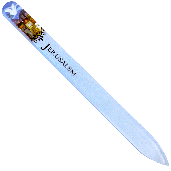 Dove of Peace Crystal Glass Nail File